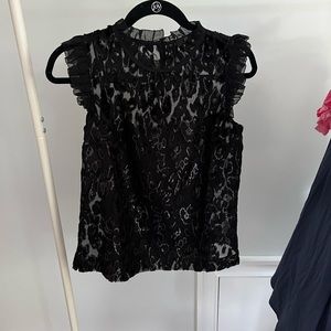 jcrew sheer cheetah sleeveless top